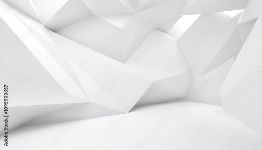 Obraz premium White 3D Interior. Created with generative AI technology