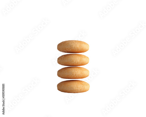 a stack of round objects photo