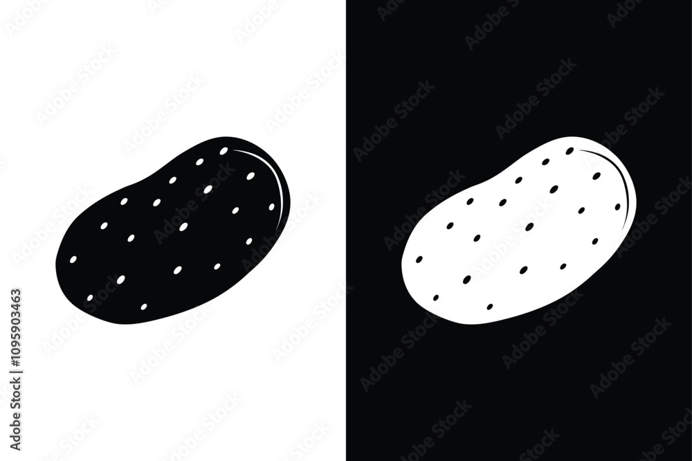 Potato Icon. Simple and Classic Flat Style Design Potato Icon. Simple and Classic Flat Style Design