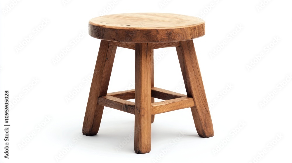 Rustic wooden stool isolated on white. (1) Rustic wooden stool isolated on white. (1)