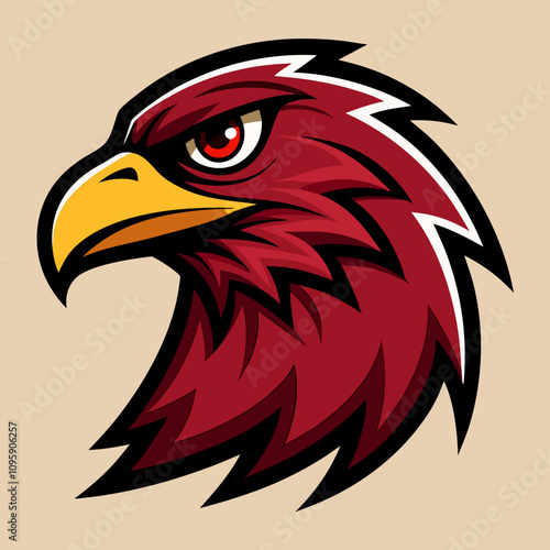 head of eagle mascot vector