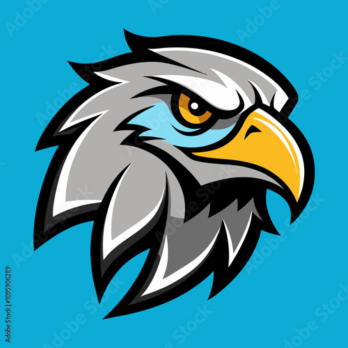 head of eagle mascot vector