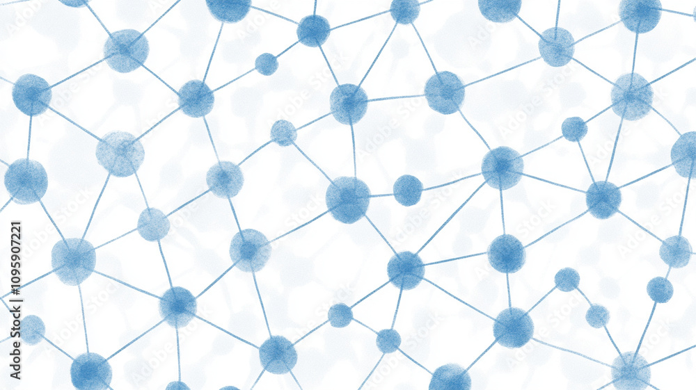 Abstract blue and white geometric patterns create modern design