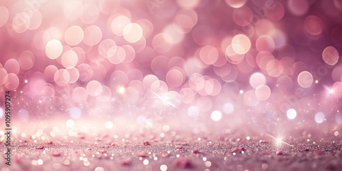 Pink Glitter Background with Sparkling Bokeh Lights and Shimmering Dust