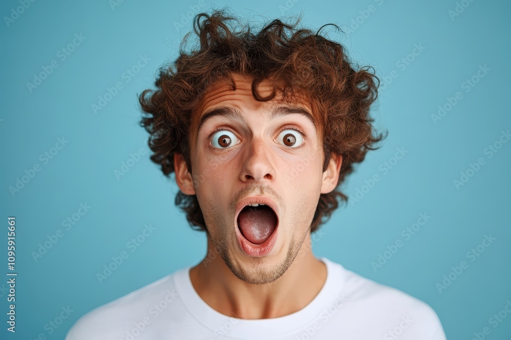 Shocked young man with wide eyes. Perfect for websites, blogs, or social media needing a surprised expression. Shocked young man with wide eyes. Perfect for websites, blogs, or social media needing a surprised expression.
