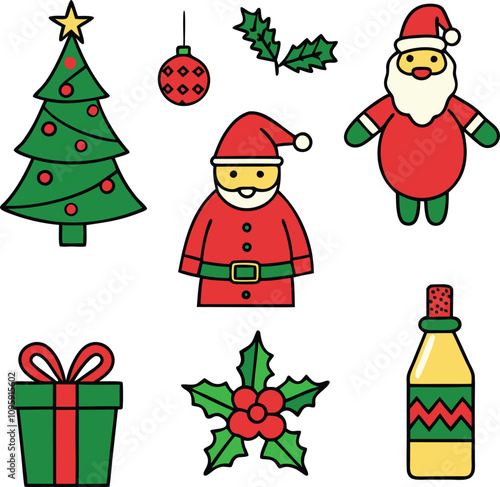 Christmas icons of Christmas party