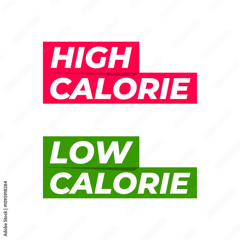 High Low Calorie Foods Healthy Word Icon Label Design Vector High Low Calorie Foods Healthy Word Icon Label Design Vector