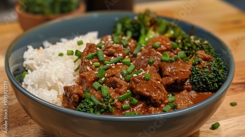 Delicious beef stir-fry with rice. Perfect for a quick and healthy weeknight meal.