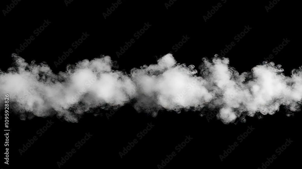 White Smoke Against Black Background in Creative Abstract Design White Smoke Against Black Background in Creative Abstract Design