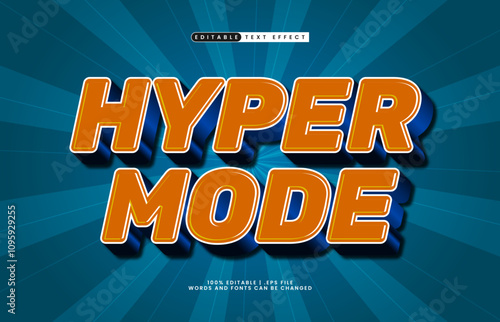 hyper mode editable text effect with a speed and race text style