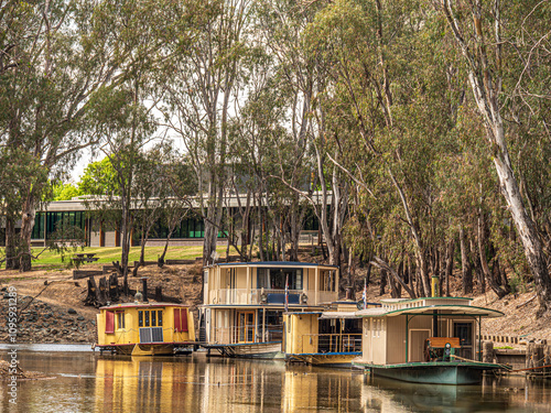  Four Paddle Steamers Tied Up photo