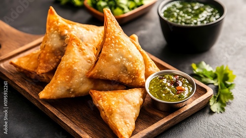 Samosas a savory snack in Indian cuisine