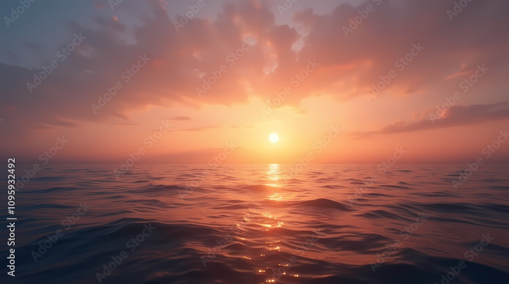 Fototapeta premium Background Panorama of sunset