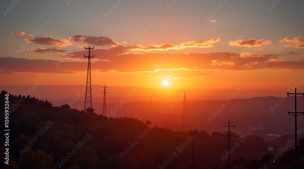 Background Panorama of sunset Background Panorama of sunset