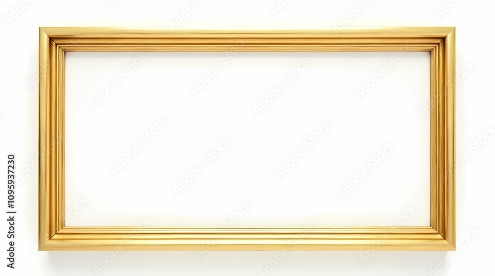 Golden frame on white background Golden frame on white background