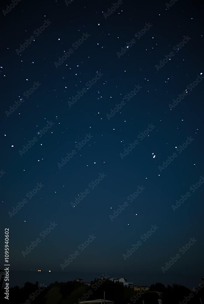 The night sky is strewn with stars The night sky is strewn with stars