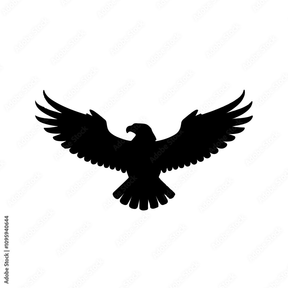 Obraz premium silhouette vector American eagle in flight logo design. Vector illustration