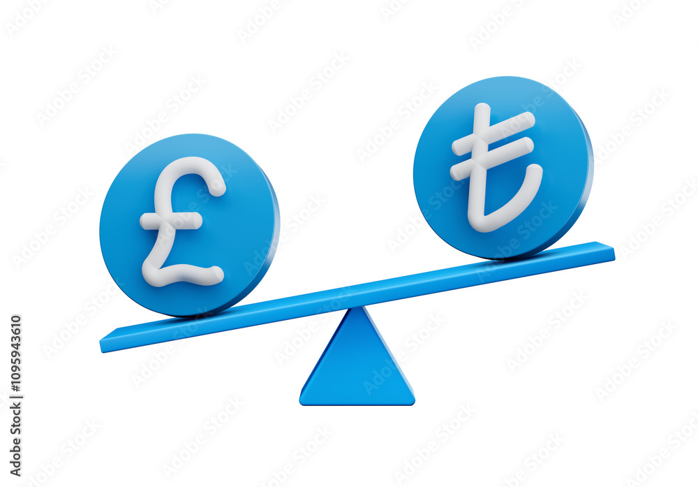 3d White Pound And Lira Symbol On Rounded Blue Icons With 3d Balance Weight Seesaw, 3d illustration
3d White Pound And Lira Symbol On Rounded Blue Icons With 3d Balance Weight Seesaw, 3d illustration