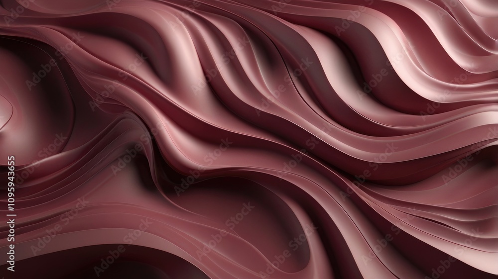 Fototapeta premium Maroon and Pink Elegant 3D Abstract Background with Ripple Surface Wallpaper