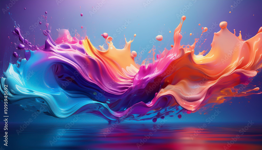 Energetic Water Splash Art Energetic Water Splash Art