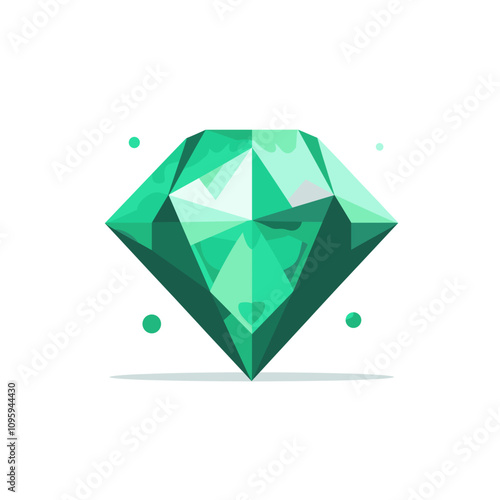 Unique green diamond with geometric design and vibrant color detail showcasing elegance in a modern style