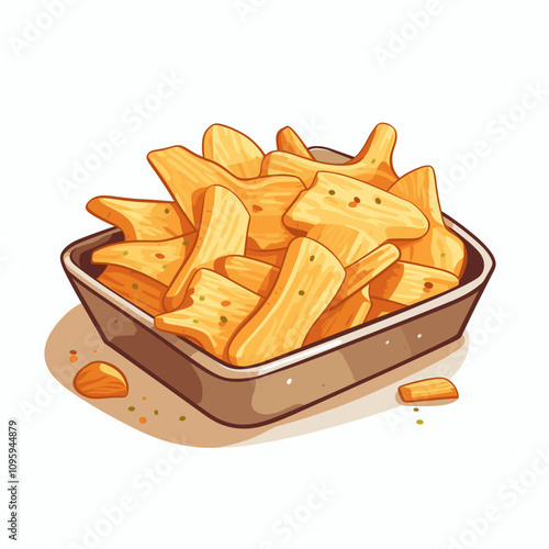 Crunchy tortilla chips served in a bowl with a side of dips at a Mexican restaurant during lunchtime