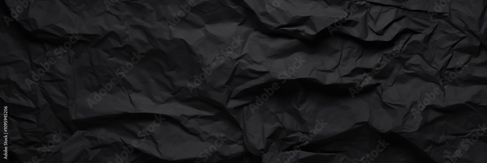 Textural Black Crumpled Paper Background with Detailed Surface Variations for Use in Graphic Design and Artistic Projects Textural Black Crumpled Paper Background with Detailed Surface Variations for Use in Graphic Design and Artistic Projects