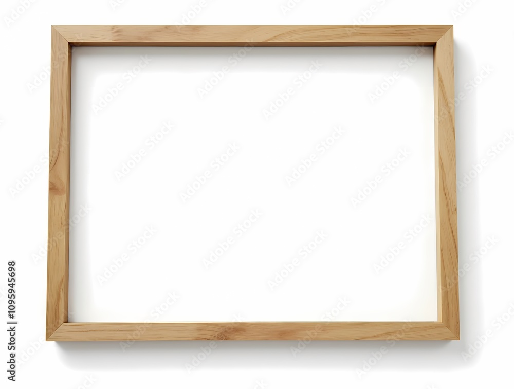 Wooden frame on white background Wooden frame on white background
