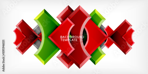 Square, arrow shapes with round elements Vector Illustration For Wallpaper, Banner, Background, Card, Book Illustration, landing page