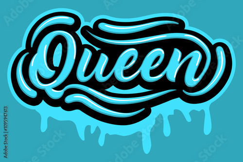 queen graffiti lettering typography art