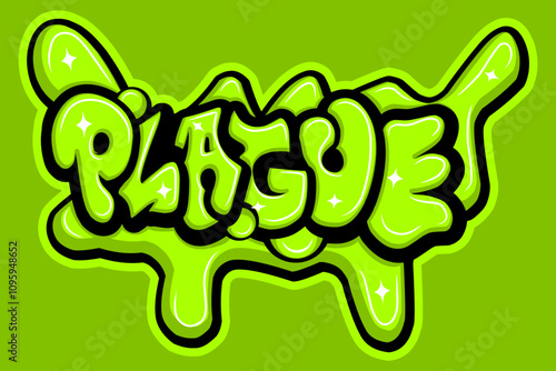 plague graffiti lettering typography art