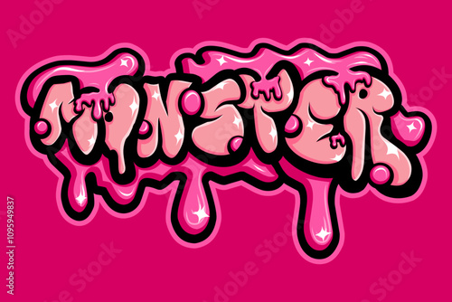 monster graffiti lettering typography art