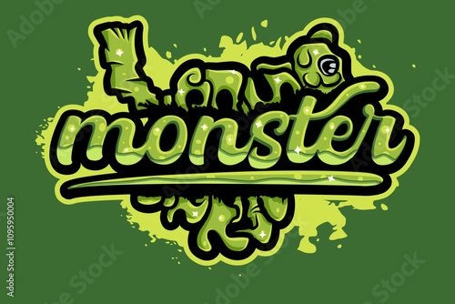 monster graffiti lettering typography art