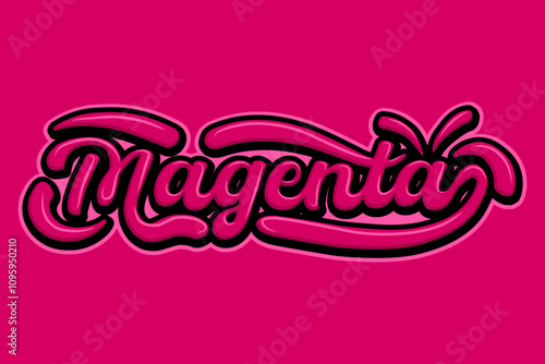 magenta graffiti lettering typography art