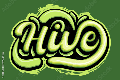 hive graffiti lettering typography art