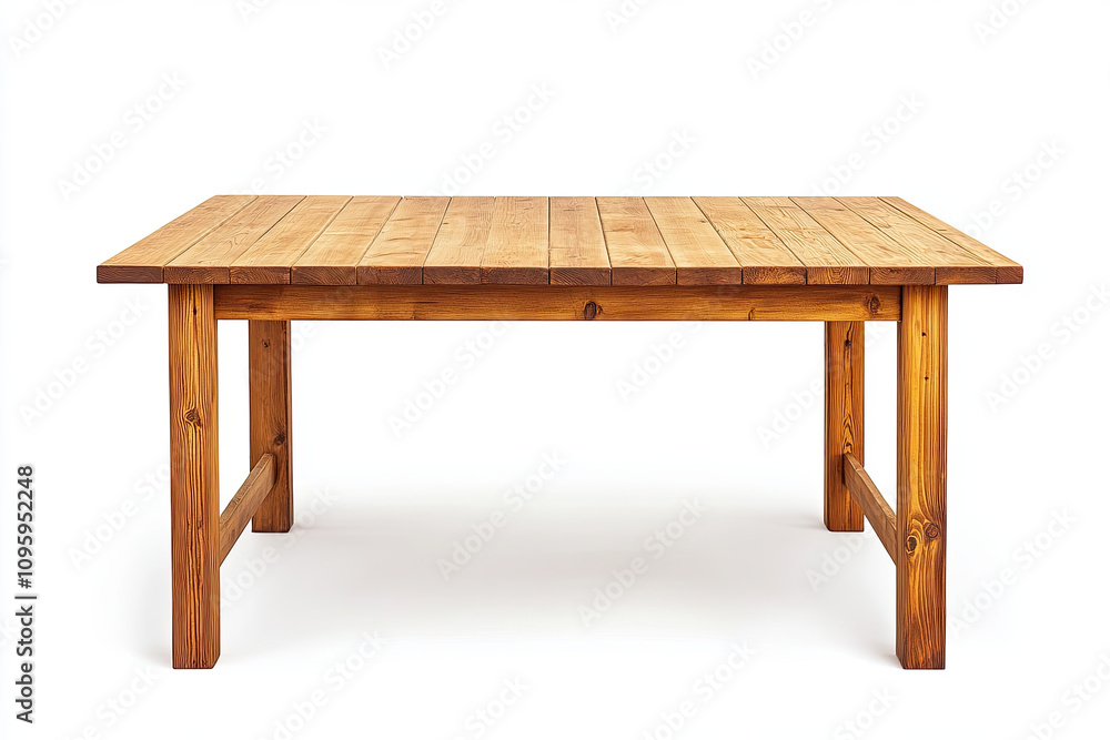 Empty wooden table isolated on white background Empty wooden table isolated on white background