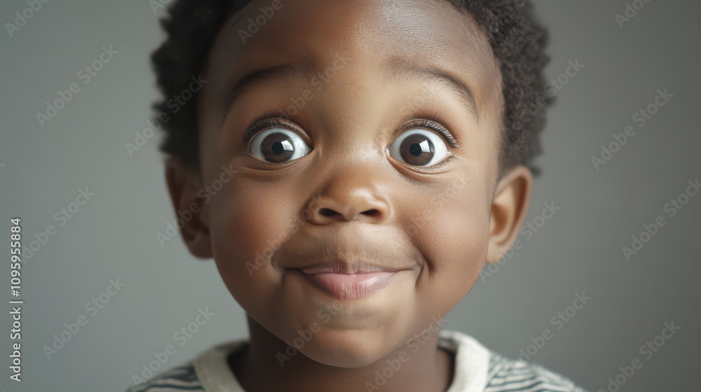 Joyful Child with Expressive Eyes and Big Smile Joyful Child with Expressive Eyes and Big Smile