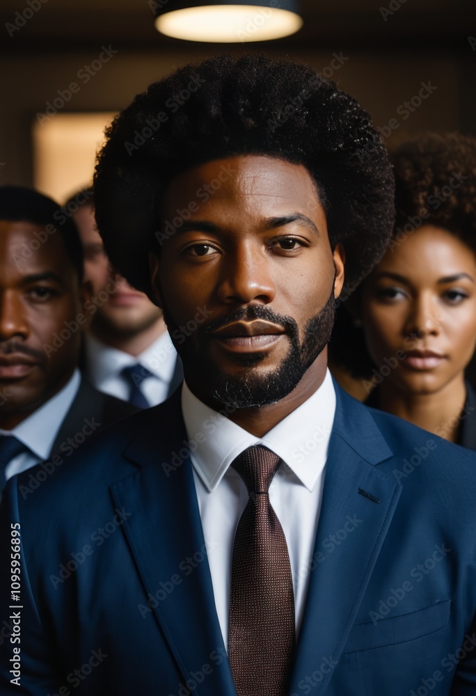 Afro-american businessman with his team black businessman portrait Ultra realistic Photorealistic hyperdetailed photography soft light head and shoulders portrait cover Afro-american businessman with his team black businessman portrait Ultra realistic Photorealistic hyperdetailed photography soft light head and shoulders portrait cover