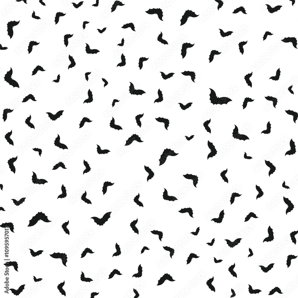 Halloween bat silhouette pattern background. Vector illustration Halloween bat silhouette pattern background. Vector illustration