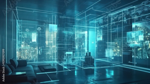 Immersive Future. Augmented reality technology concept