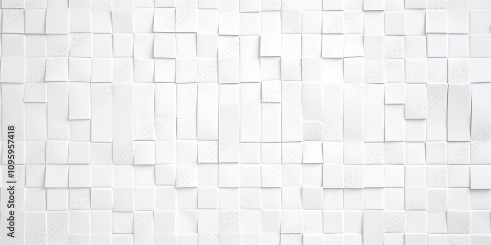 Abstract White Ceramic Mosaic Wall Design Featuring Geometric Shapes in Subtle Texture for Modern Interior Decoration and Artistic Inspiration Abstract White Ceramic Mosaic Wall Design Featuring Geometric Shapes in Subtle Texture for Modern Interior Decoration and Artistic Inspiration
