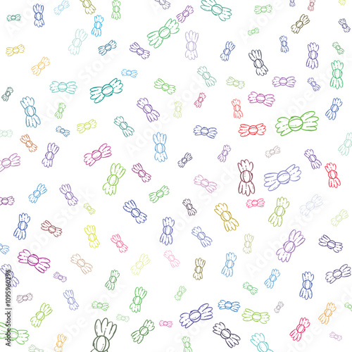 Party sweet colorful candy pattern background. Vector illustration