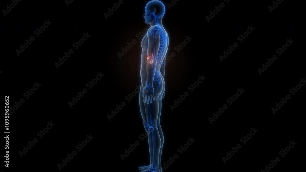 Human Internal Organs Pancreas with Gallbladder Anatomy Animation Concept Human Internal Organs Pancreas with Gallbladder Anatomy Animation Concept
