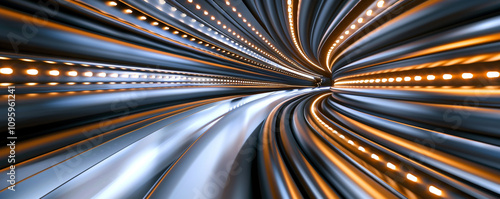 Wallpaper Mural Abstract White and Orange Glowing Lines Radiating Out Torontodigital.ca