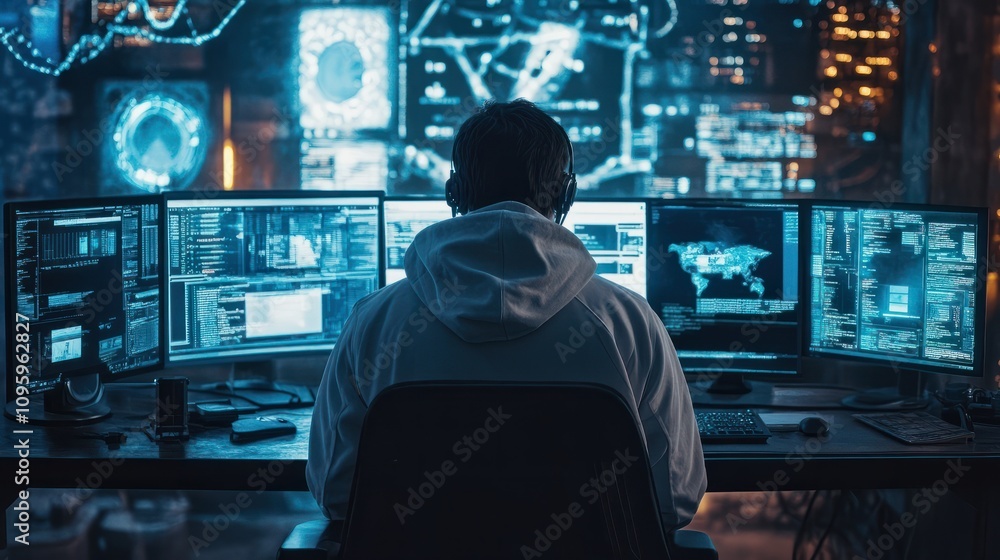 Programmers and cyber security technologies design websites and security in the Social World, cyberspace concepts. Programmers and cyber security technologies design websites and security in the Social World, cyberspace concepts.