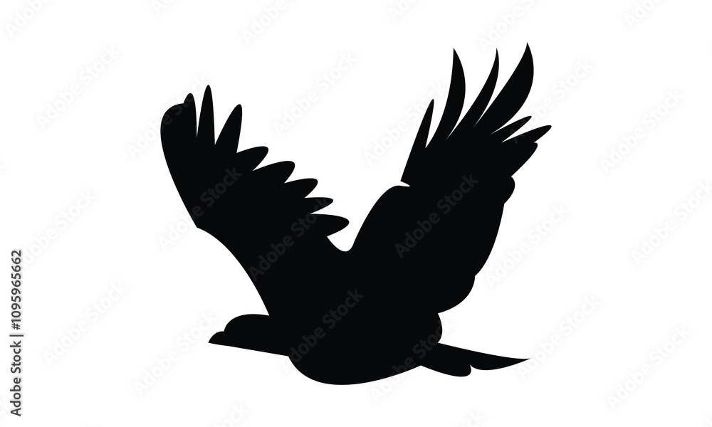 Obraz premium Flying Eagle Silhouette Design And Vector Illustration. 