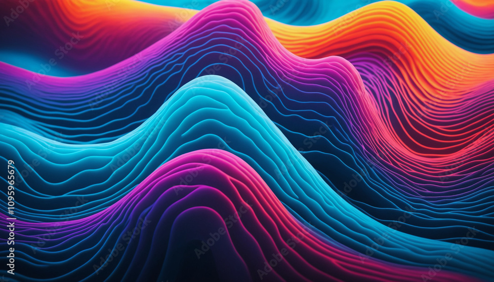 An abstract, colorful, wavy pattern with a vibrant color palette. An abstract, colorful, wavy pattern with a vibrant color palette.