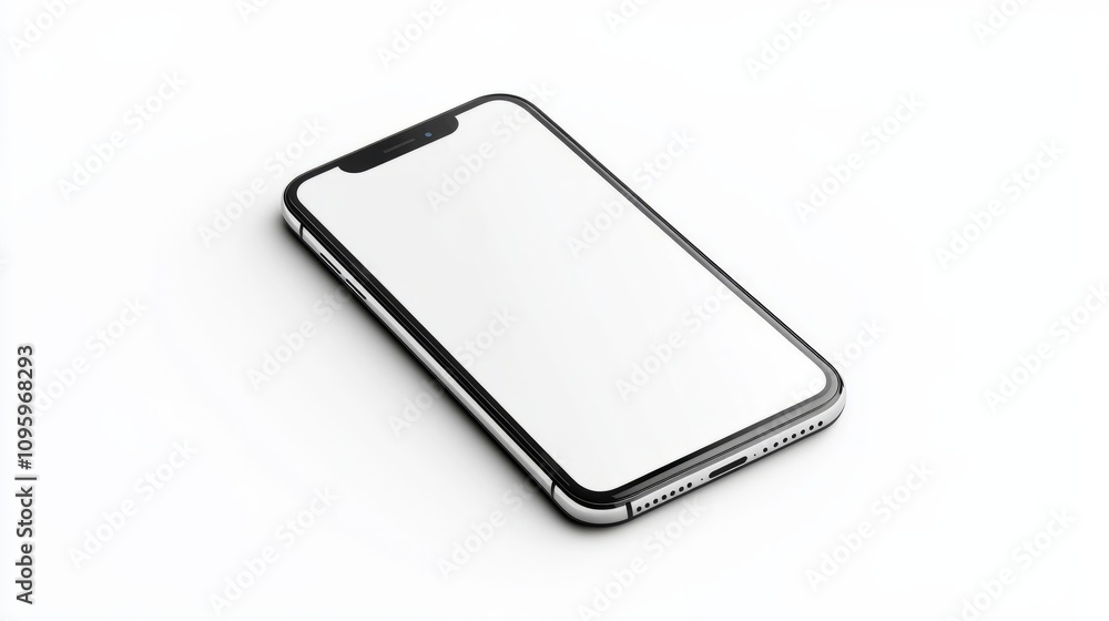 Vector smartphone mockup with a high-resolution display, isolated on white for seamless UX demos Vector smartphone mockup with a high-resolution display, isolated on white for seamless UX demos