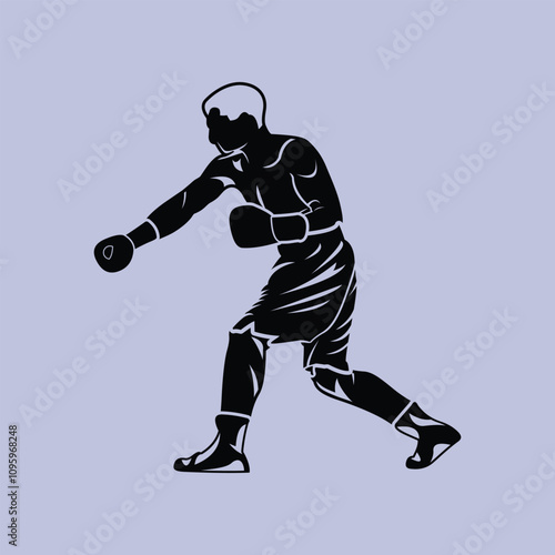 MMA Athlete Mixed Martial Arts Fighter Silhouette Vector