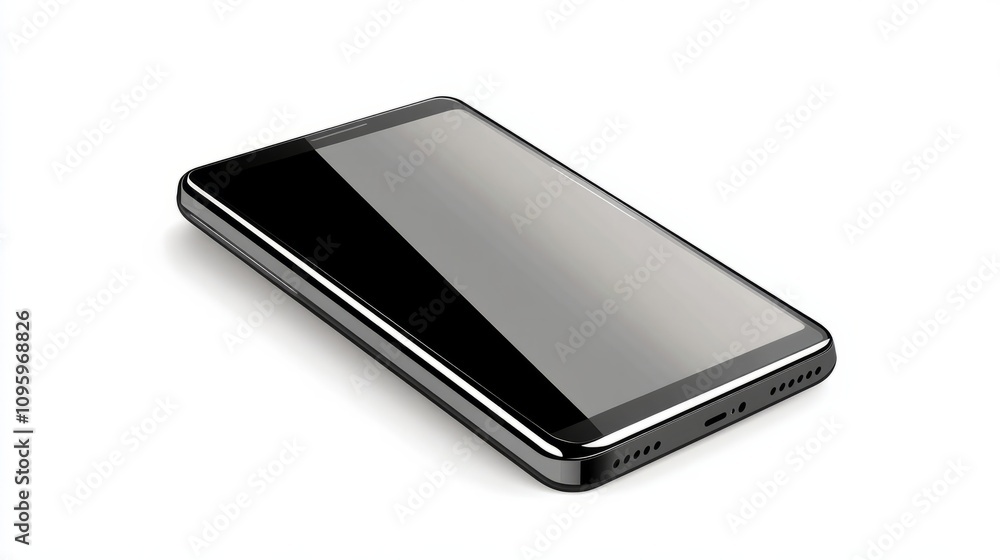 Vector smartphone with a modern edge, blank screen, isolated on white for UI mockup purposes Vector smartphone with a modern edge, blank screen, isolated on white for UI mockup purposes